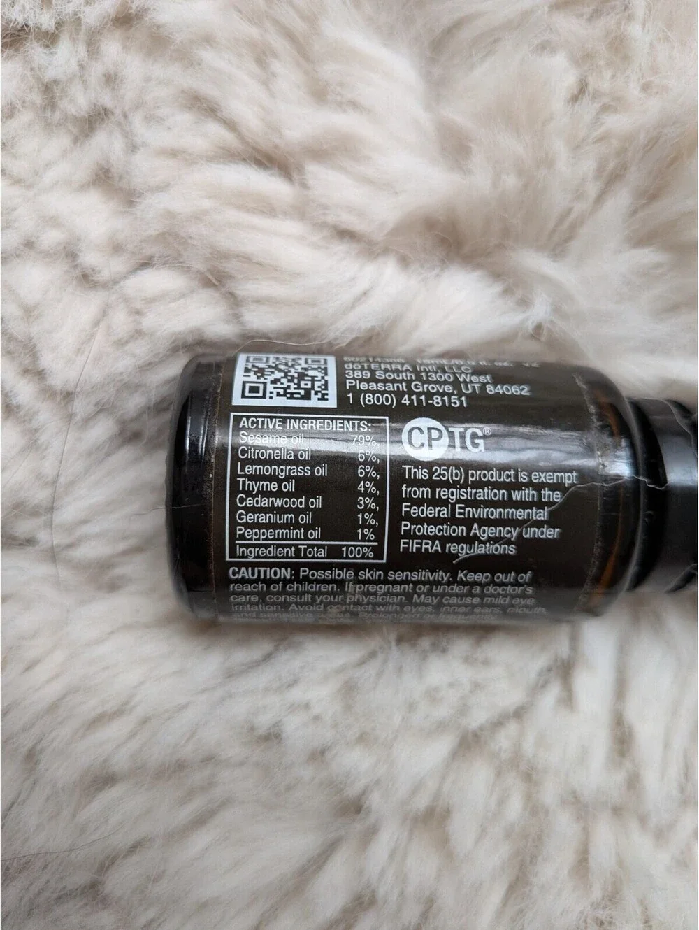 15 mL bottle of doTERRA TerraShield Essential Oil Repellent Blend
